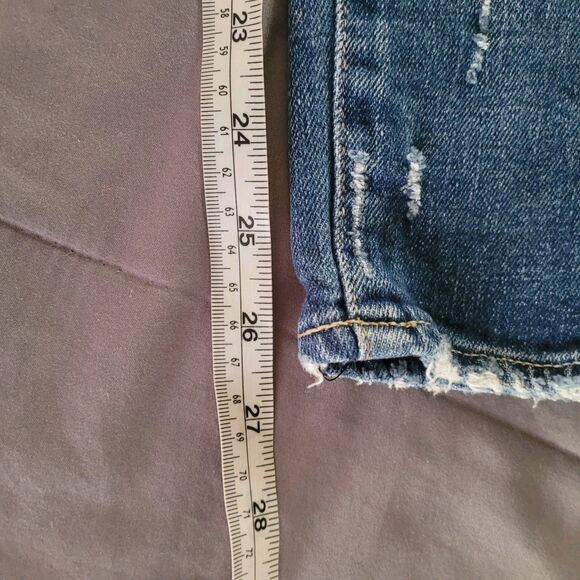 MOUSSY VINTAGE Lenwood Distressed Mid Rise Skinny Jeans Size 27 Japan Selvedge - Picture 7 of 9